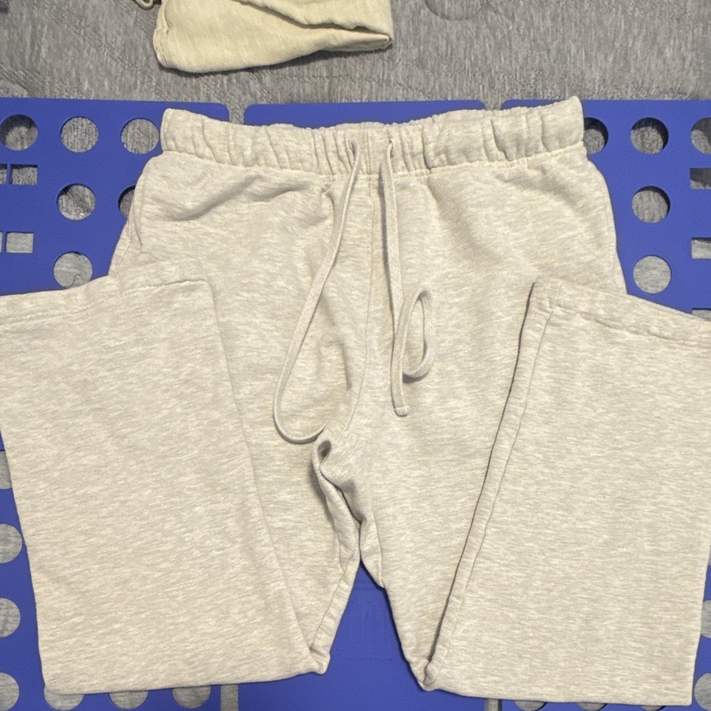 mnml Men's Gray Fleece Jogger Pants Size S Drawstring Pockets 24" Inseam